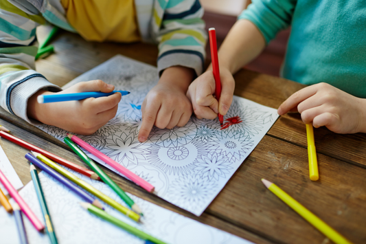 Children colouring in