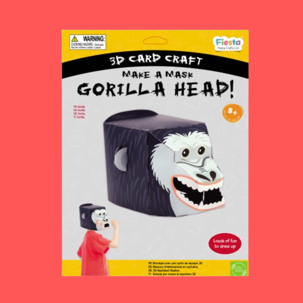 Gorilla 3D Mask Card Craft