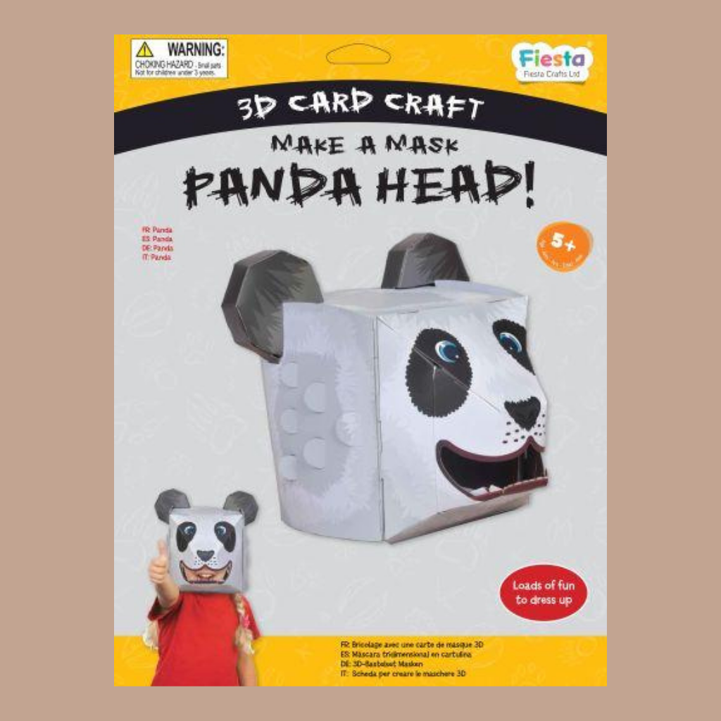 Panda 3D Mask Card Craft