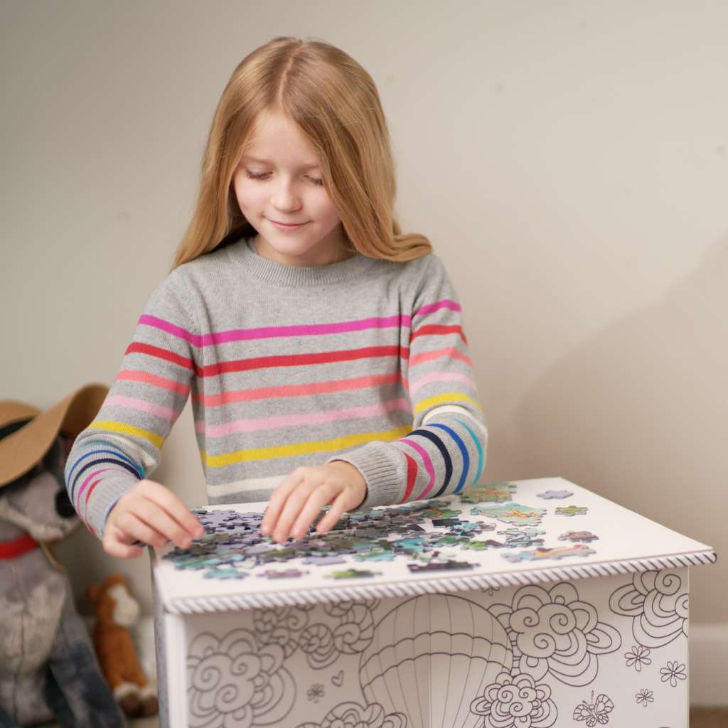 Pack A Desk Jr - Colour In, Cardboard Activity Station For Children