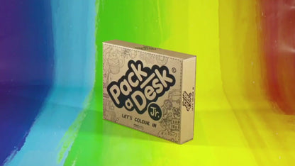 Pack A Desk Jr - Colour In, Cardboard Desk For Children