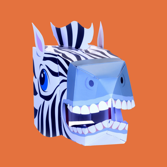 Zebra 3D Mask Card Craft