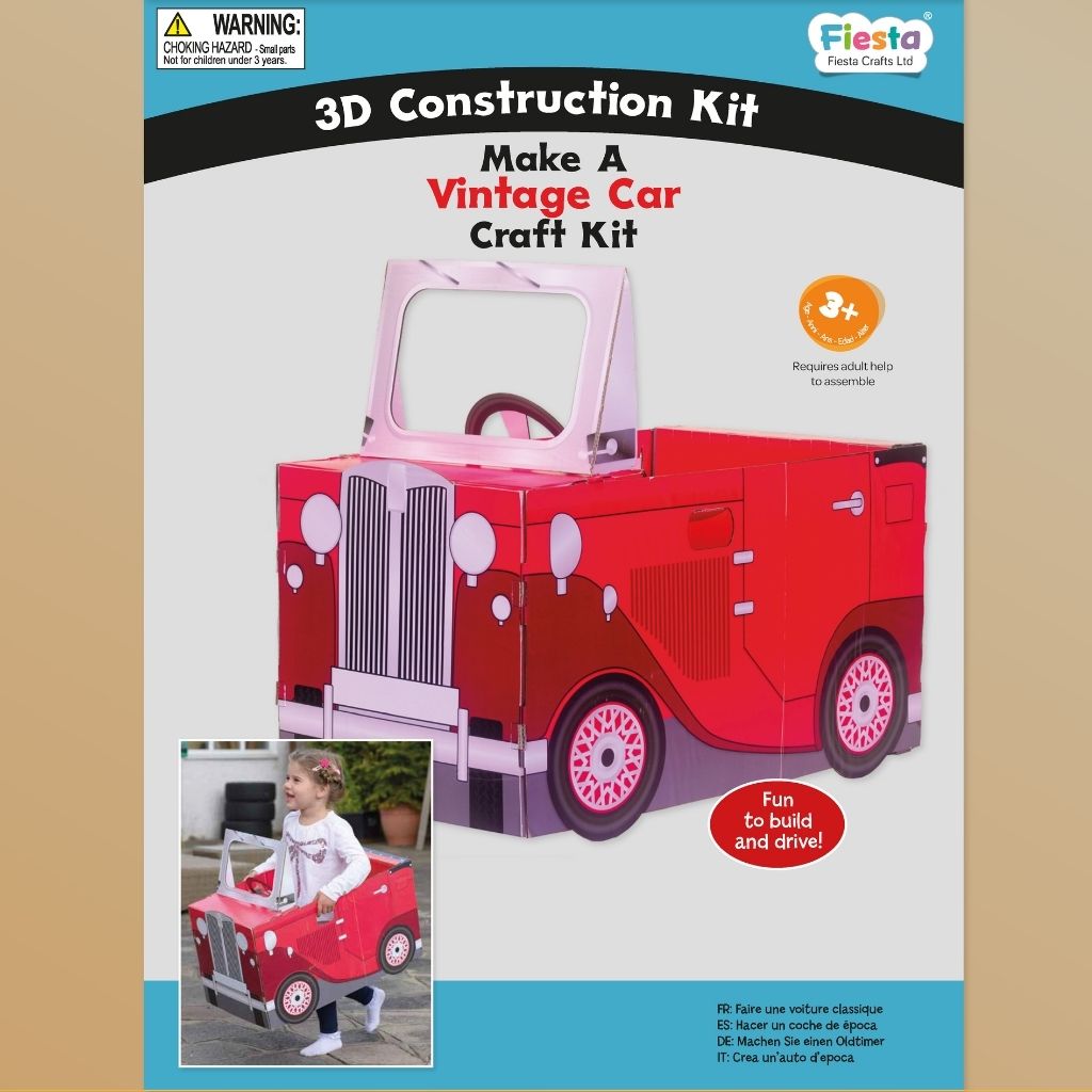 Make A Vintage Car Craft Kit - Red